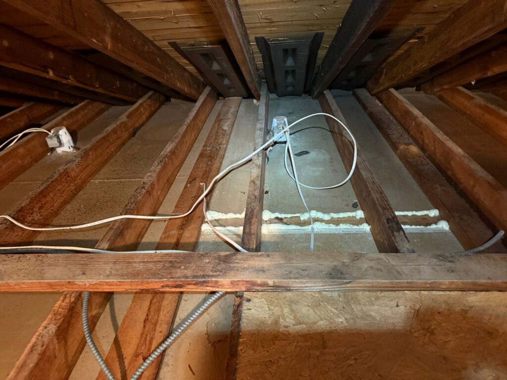 Attic ventilation baffle installation before new insulation in Essex County, NJ