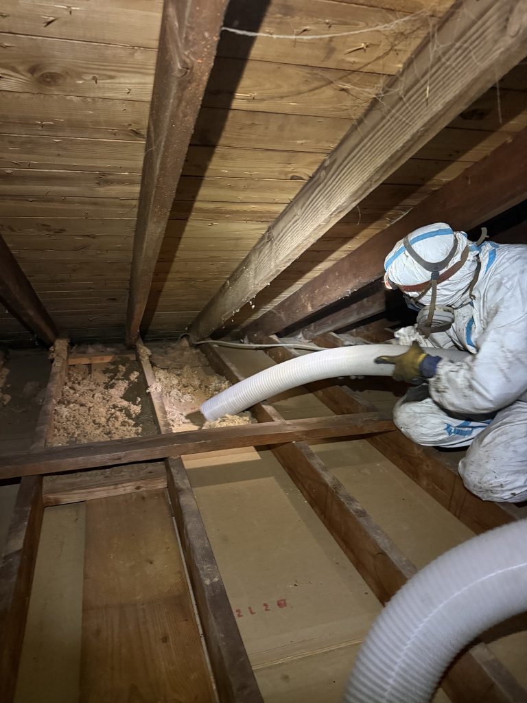 Professional deep vacuum cleaning after attic insulation removal in Somerset County, NJ